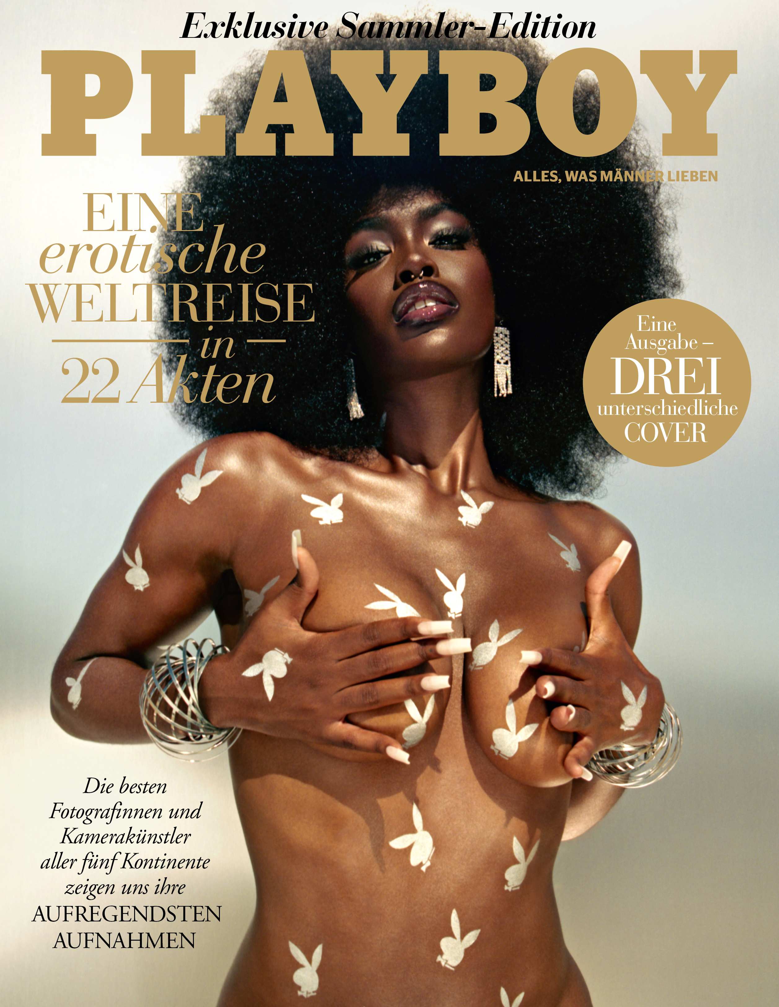 Die US Playmate Tanerélle auf dem Cover der Dezember-Ausgabe des Playboy – inszeniert von Sasha Samsonova