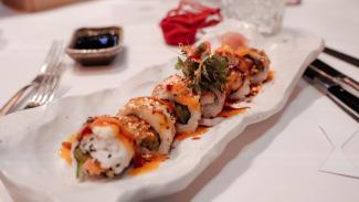 Geschmackvoll: Beim Gala-Dinner im Casino-Restaurant „The Grill“ erwartete die Teilnehmer erstklassiges Sushi & Beef 
