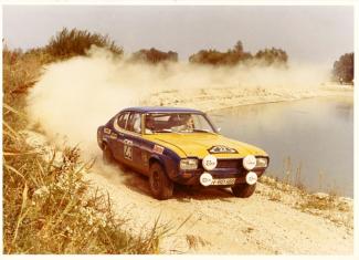 Röhrl im Ford Capri bei der Olympia-Rallye 1972