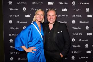 Jennifer Treiber-Ruckenbrod (BMW MINI) und Playboy-Chefredakteur Florian Boitin
