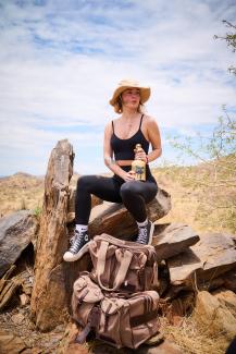 Julia Römmelt auf dem Bushua-Mountain-Pass