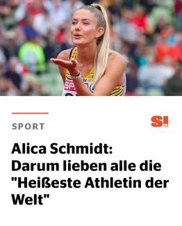 Die "heißeste Athletin der Welt": Darum lieben alle Leichtathletik-Star Alica Schmidt 