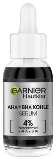 „Hautklar AHA + BHA Kohle Serum 4 % Niacinamid“ von Garnier